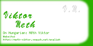 viktor meth business card